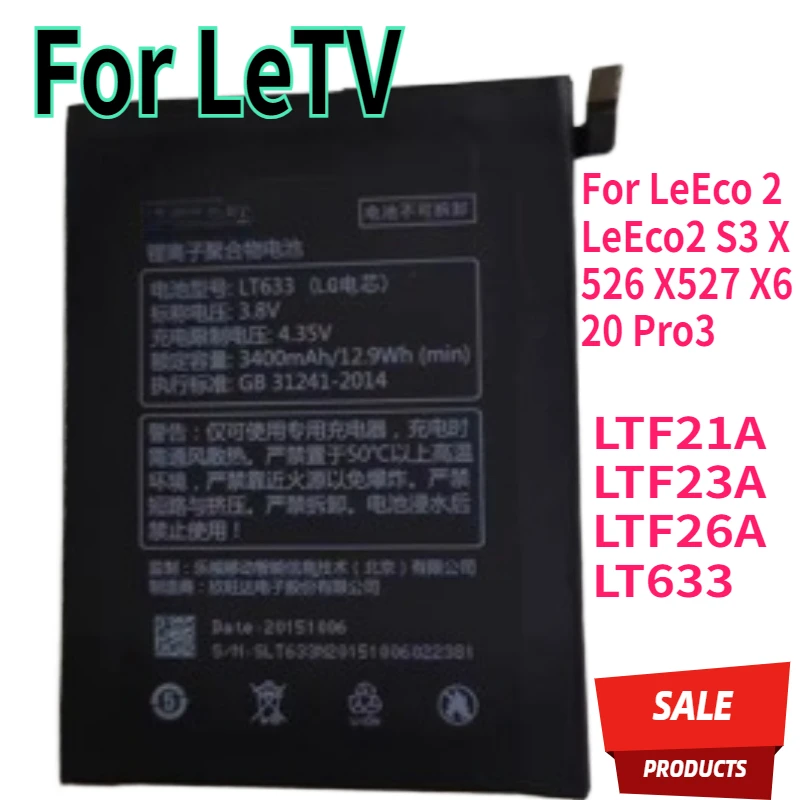 LTF21A LTF23A LTF26A LT633 Battery For LeTV LeEco 2 LeEco2 S3 X526 X527 X620 Pro3 Pro 3 X720 X722 X728 AI X650 Le 1 Max