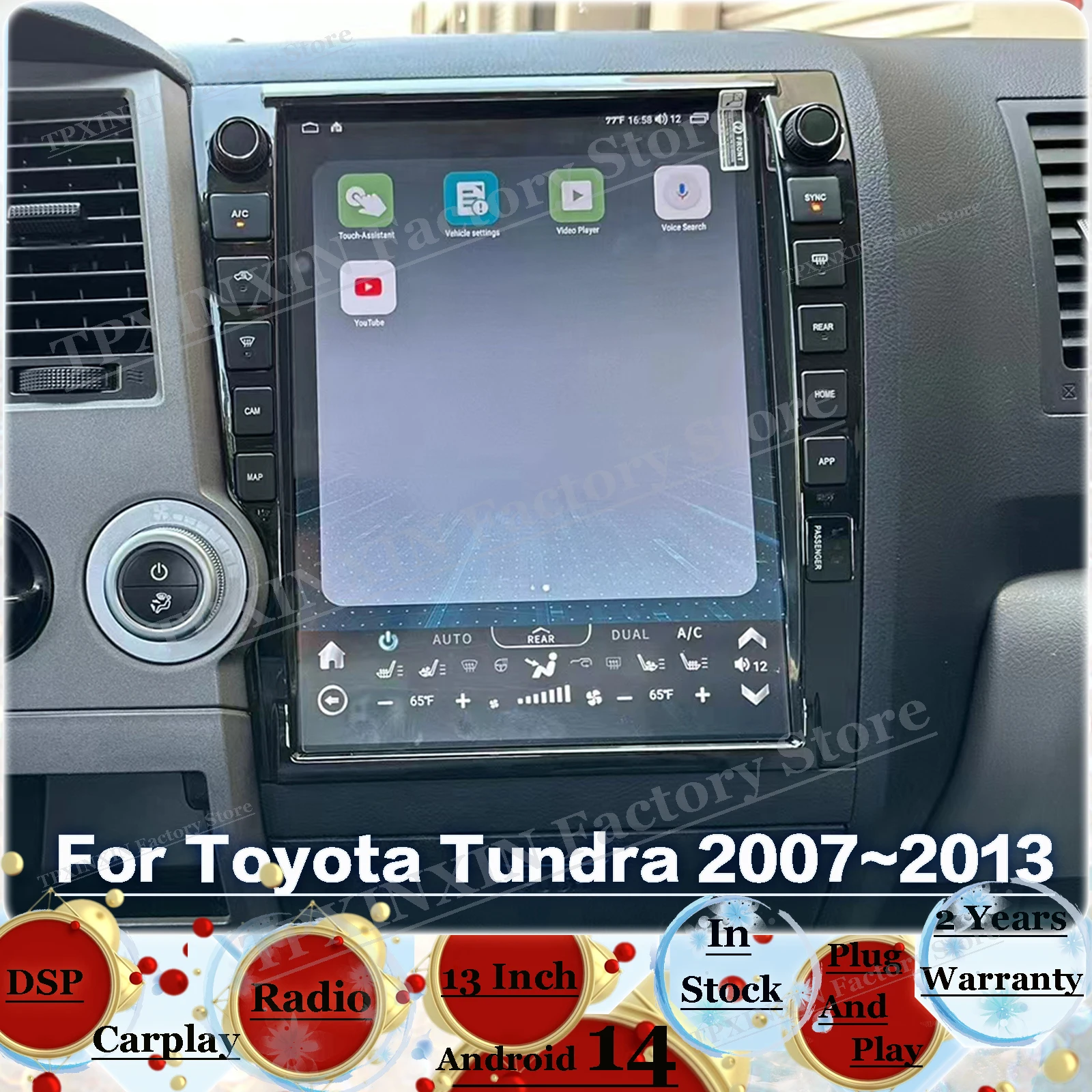 

13‘’ Android Automotive Multimedia For Toyota Tundra 2007~2013 GPS Navigation Car Accessories Radio Stereo Receiver Head Unit