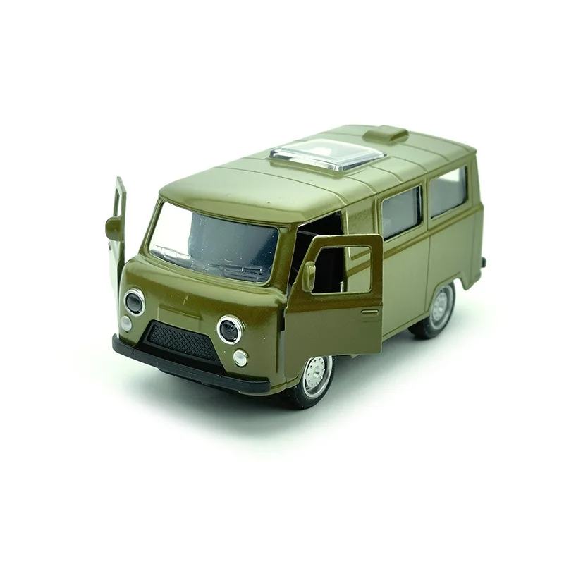 Toy Car 1:36 Alloy Van Toy Children's Pull Back Two Door Door Car Russian Watts SUV Model Pendulum