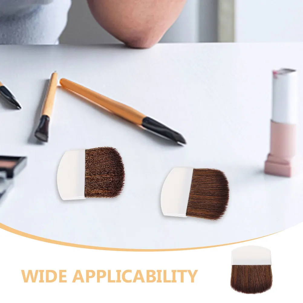 3 قطع من فرش بودرة الوجه الصغيرة، متعددة الاستخدامات للمكياج اليومي والحفلات والسفر، وإسفنجة تنظيف وأحمر الخدود #2