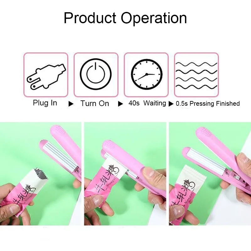 Portable Mini Package Sealing Machine Creative Household Heat Sealer for Food Snacks Saver Bag Kitchen Home Appliance 100-240V