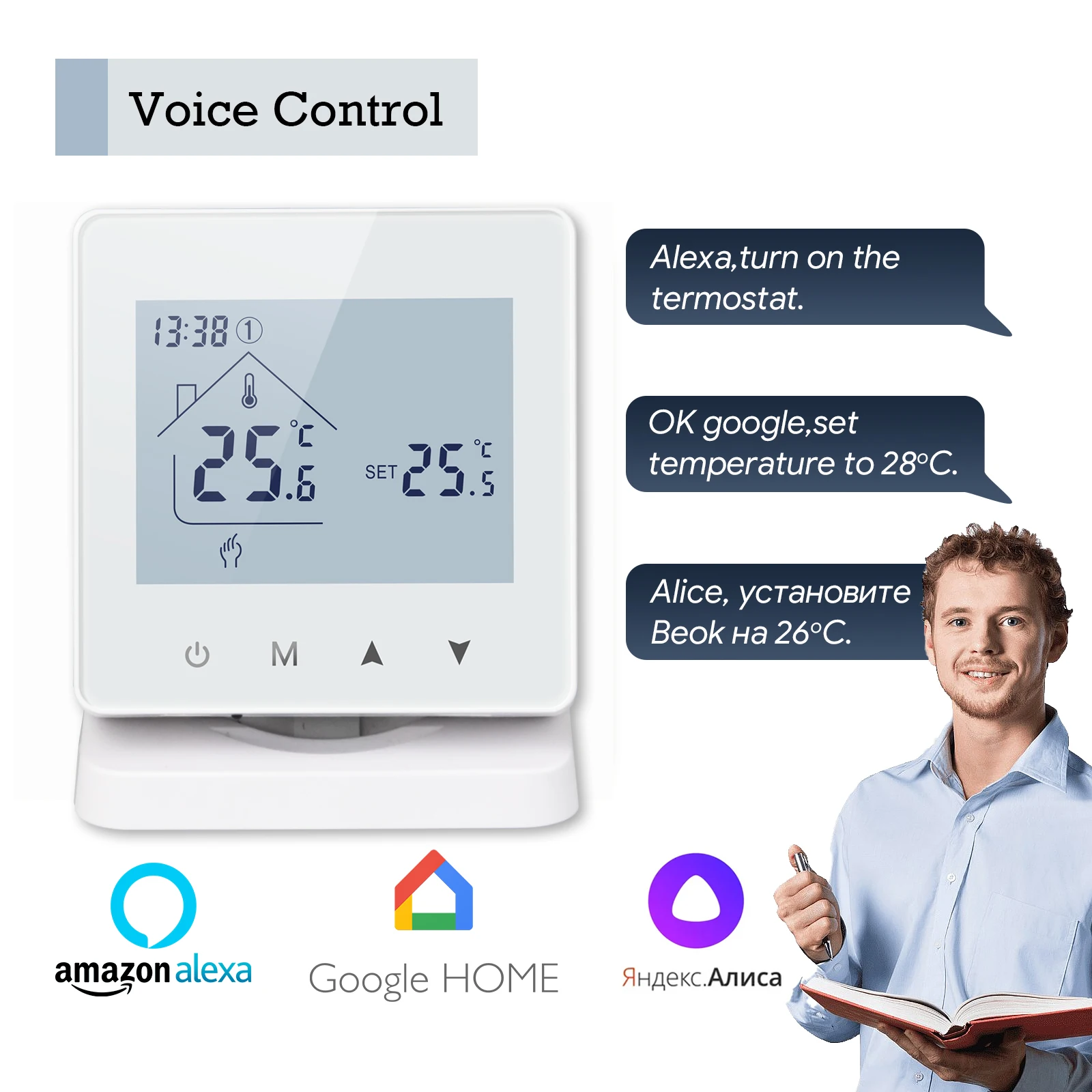 Smart Wireless Thermostat for Gas Boiler Room Heating RF Digital Temperature Controller Programmable