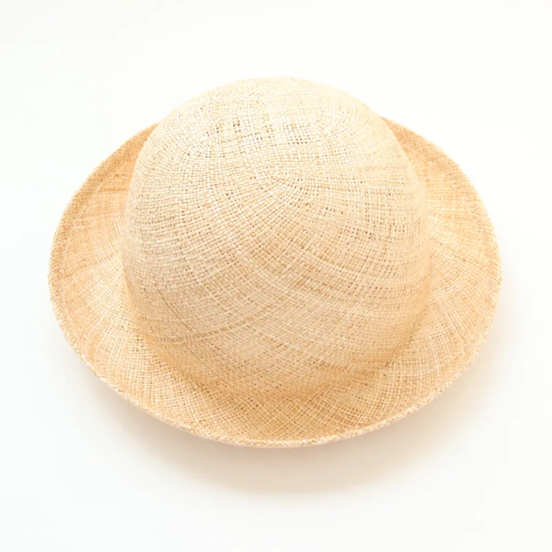 handmade-children's-summer-travel-hat-round-top-brimless-cap-outdoor-beach-holiday-parent-child-hat-korean-style-gift-cap