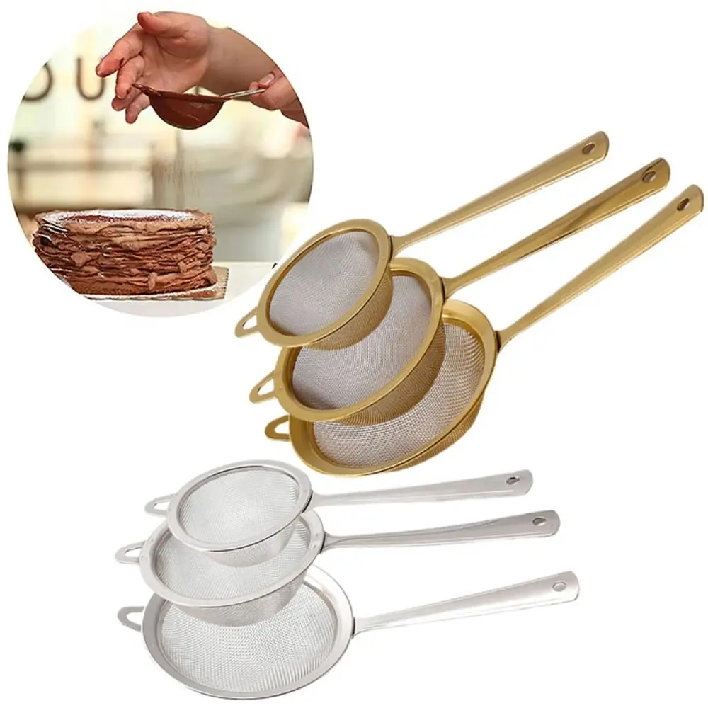 Tragbares Edelstahl-Matcha-Sieb, leicht zu reinigen, rostfrei, Teesieb, klein, sehr feines Netz, Cocktail-Sieb für die Küche