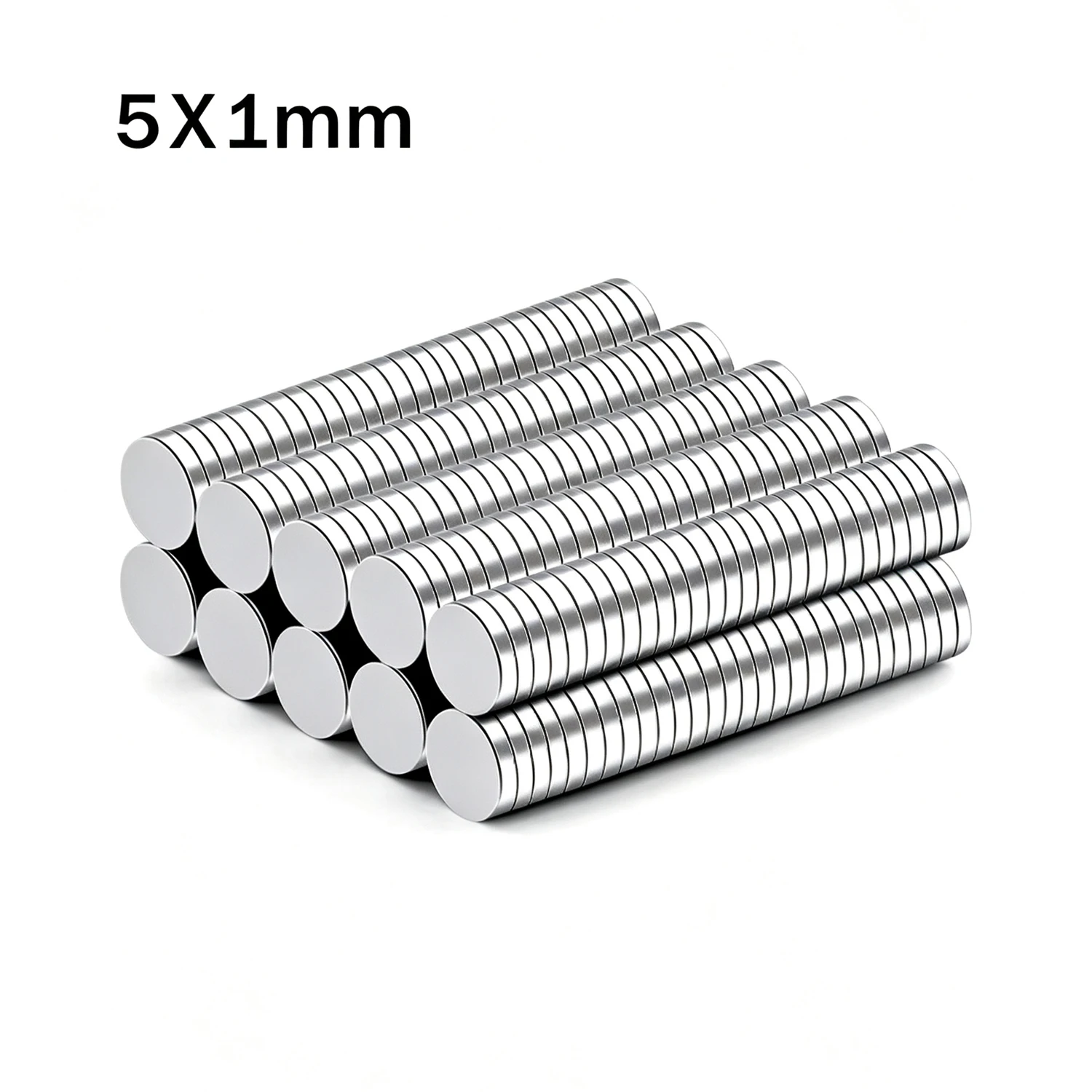 100/200/400pcs 5X1mm Magnet Round Magnet Permanent Super Strong Magnetic Disc for Fridge, DIY, Building, Scientific