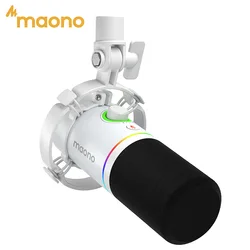 MAONO PD200X RGB Gaming Microphone Dynamic Microphone USB/XLR Dual Mode Microphone Podcast Mic RGB XLR/USB Gaming Podcasting Mic