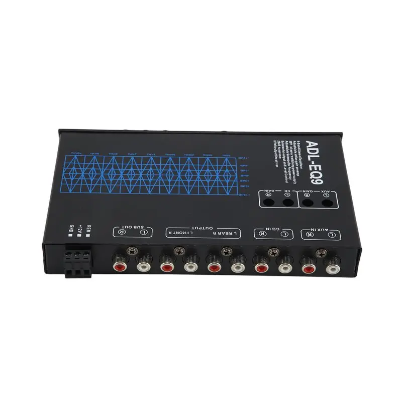 9 Band Equalizer High Performance 9 Equalization Bands 12V DC For Boat RV Car Metal With CD AUX Input DSP Chip Output-A91R