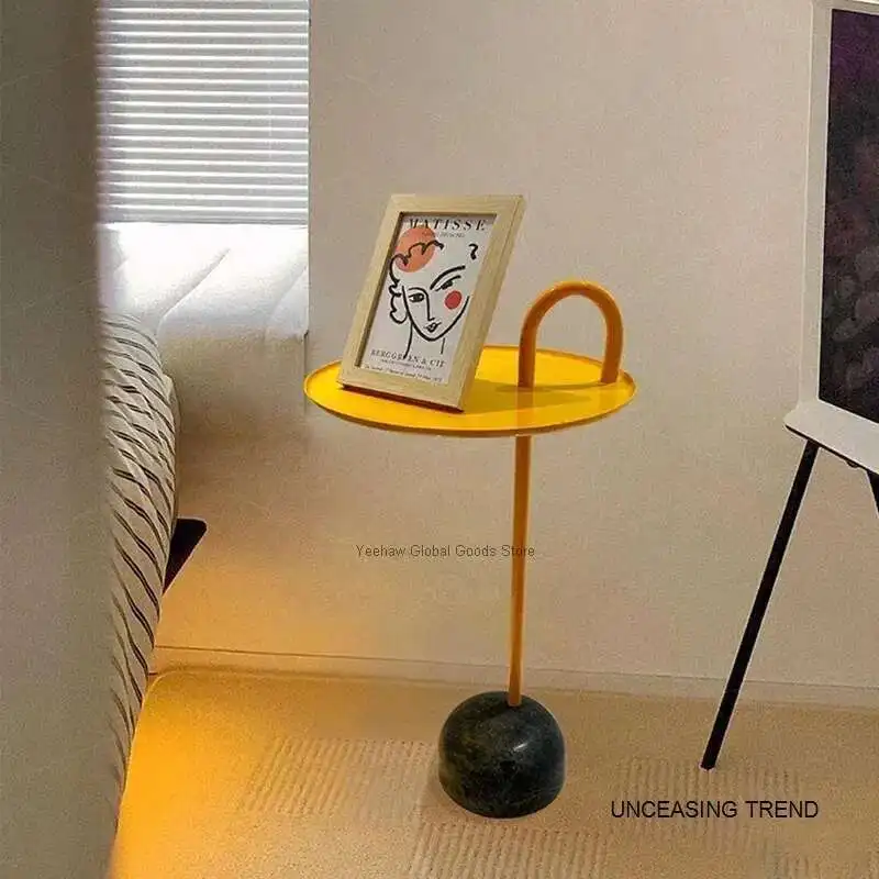

Apartamento Sofa Tray Modern Coffee Table Designer Nordic Round Bed Side Table Free Shipping Metal Arredamento Room Furniture