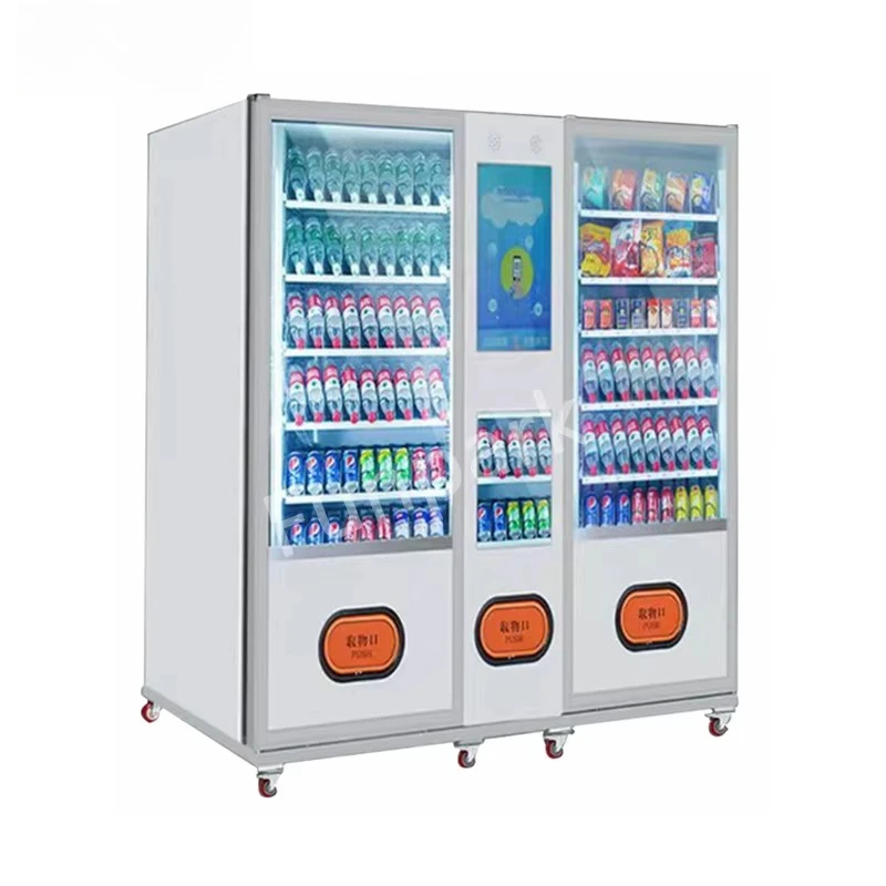 Smart Vending Machine, SDK Enabled, Compressor Cooling, Coin Payment, Modern Commercial, High-Traffic Areas, Automatic Dispenser
