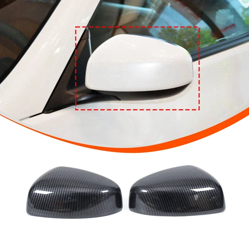 For Nissan 370Z 2009-2020 Exterior Rearview Mirror Cover Car Rearview Mirror Protective Cover Accessories Carbon Fiber Pattern