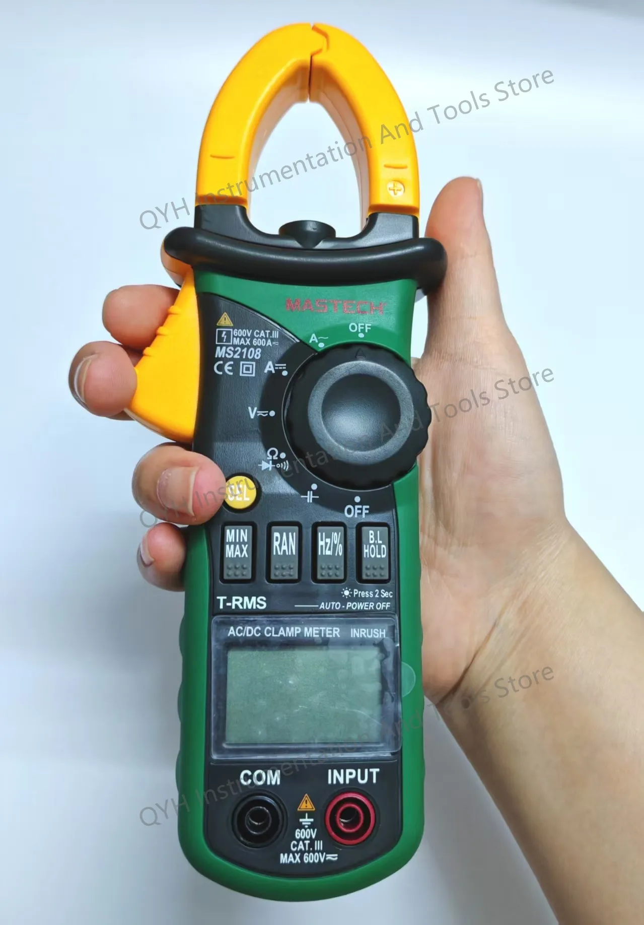 MASTECH MS2108 Digital Clamp Meter AC/DC current Multimeter Auto Range Voltmeter Ammeter Capacitor Resistance Tester 6600 counts