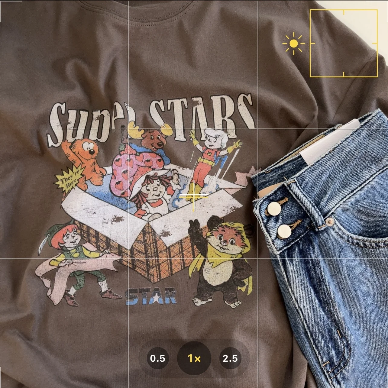 

Retro Chic Cartoon Weathered Print Brown ort Sve Women's T-irt Summer Loose Korean Sle Harajuku Student f Sve Top