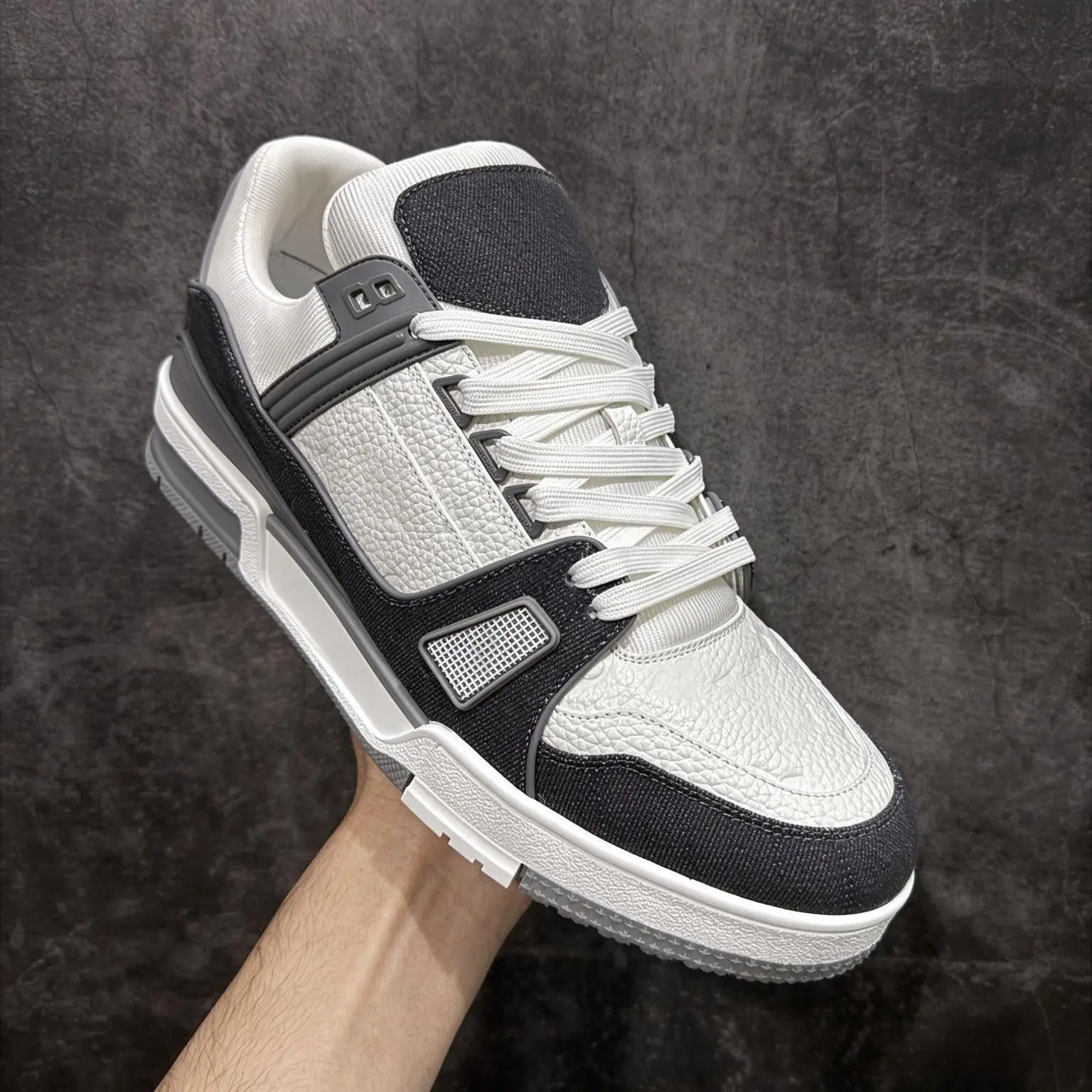 Unisex Retro Color‑Block Casual Board Shoes Lace‑Up Multi‑Material Splicing Non‑Slip Street Sneakers For Male Female