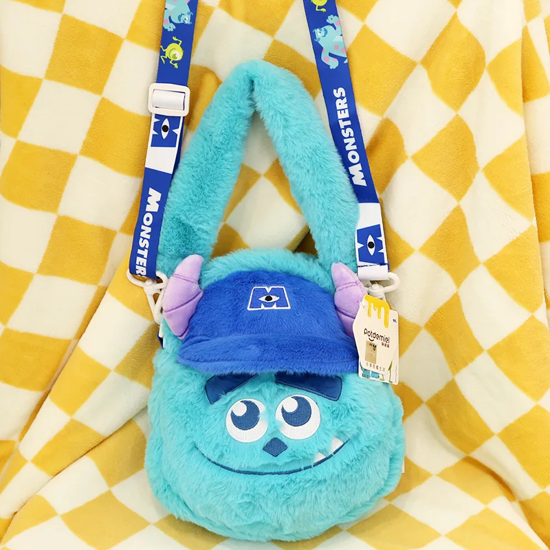 

Disney Monsters University Sulley 3351 Anime Shoulder Bags Handbag Plush Cartoon Casual Messenger Bag Girl Child Gift