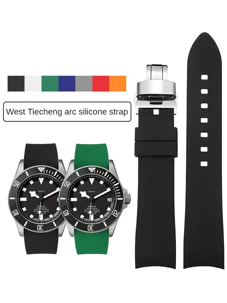 Substitute for X-i-t-ie C-ity Photokinetic A09000 Silicone Watch with Waterproof AT8113 Curved Mouth Male and Female Accessories