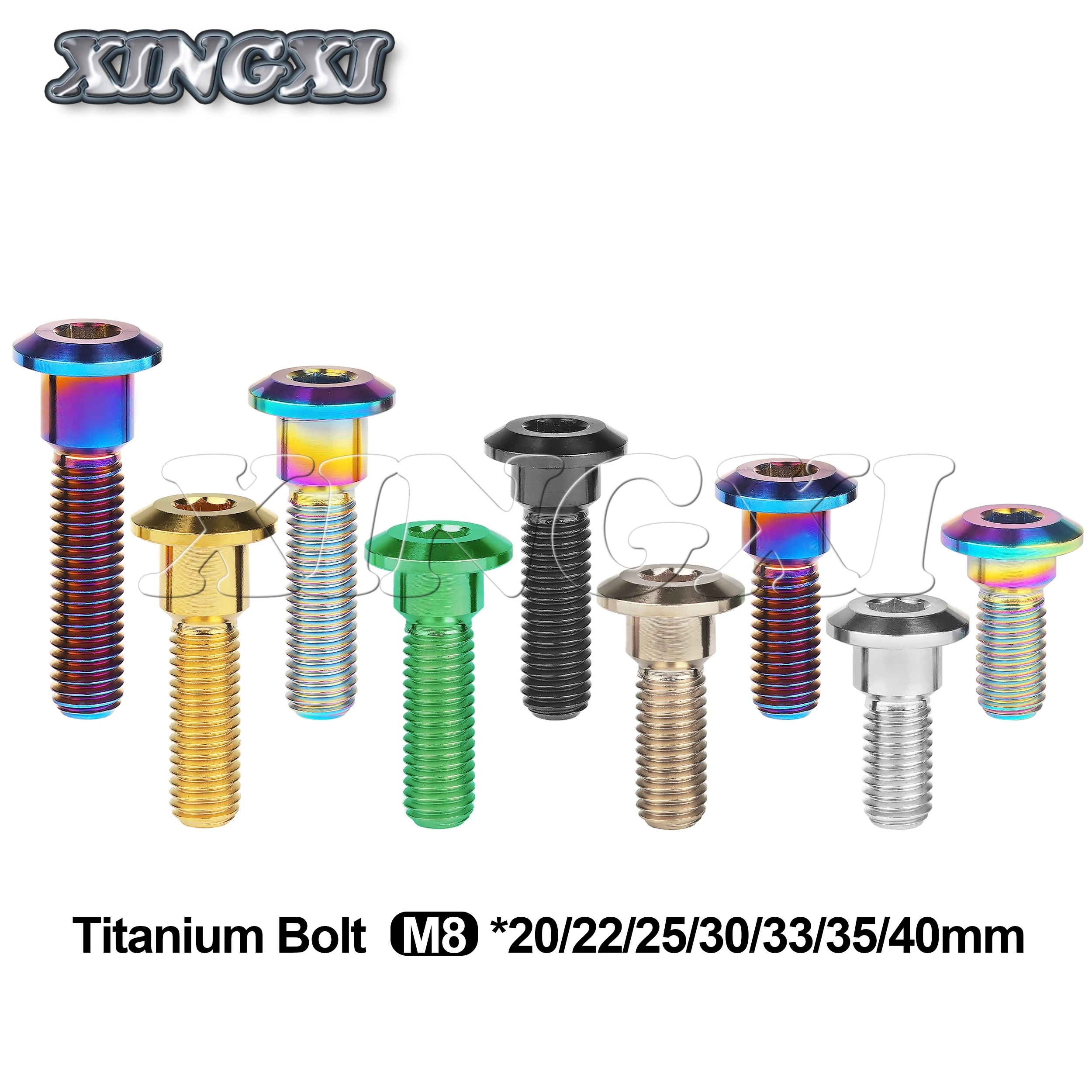 Xingxi Titanium Bolts M8X20 22 25 30 33 35 40mm Motorcycle Fixed Screws  Brake Disc Bolts For Motorcycle Car Fastener