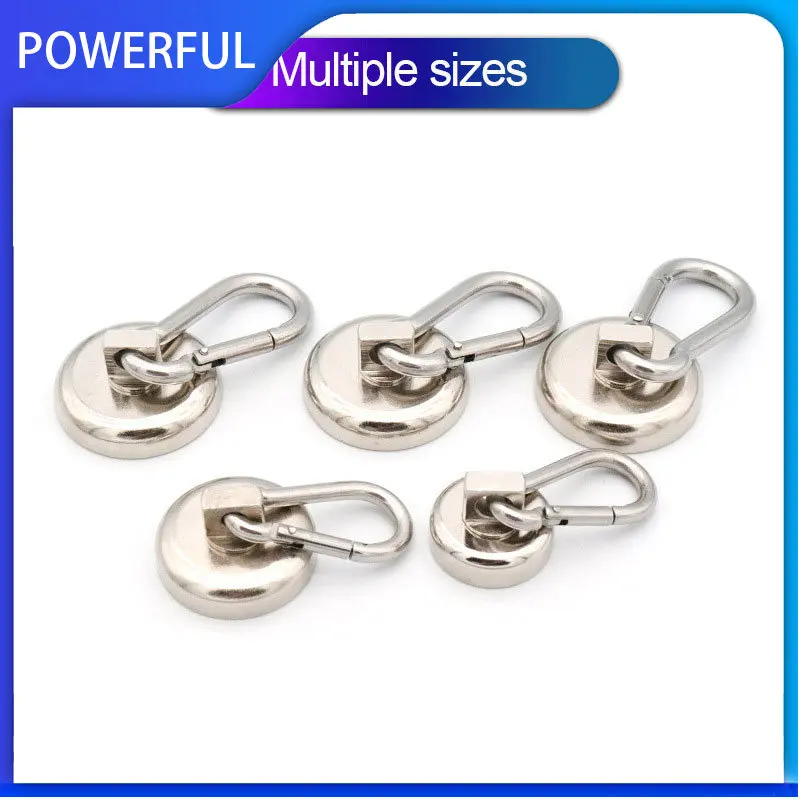 

5~20PCS Strong Neodymium Magnet N35 NdFeB Magnet Carabiner Magnetic Hook Fishing Salvage Magnets Rare Earth Magnet Suction Cup