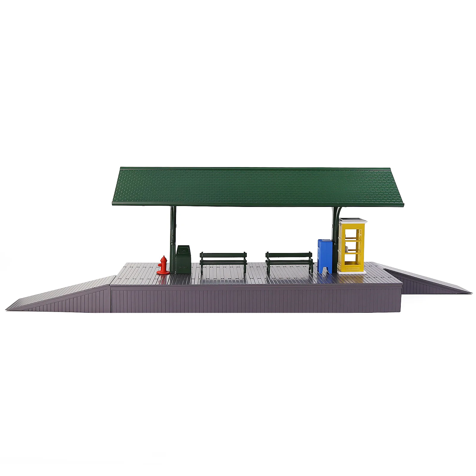 Evemodel ZTO01 O échelle 1:50 plate-forme de station de trains modèle avec kit de bancs pour modèle de chemin de fer (peint ou non peint