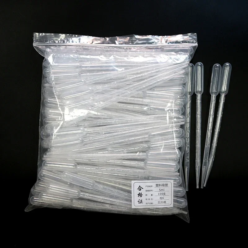 100Pcs Plastic Pipet 1/2/3/5 Ml Lab Pipet Plastic Wegwerp Met Afgestudeerd Container Liquid Dropper Apparatuur pipet