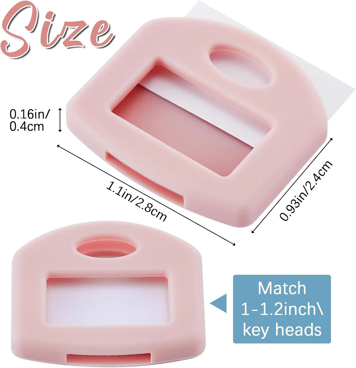 10/50Pcs Square Morandi and Macaron Key Identifier with Label Soft Silicone Colored Key Cover for Home Key Classification