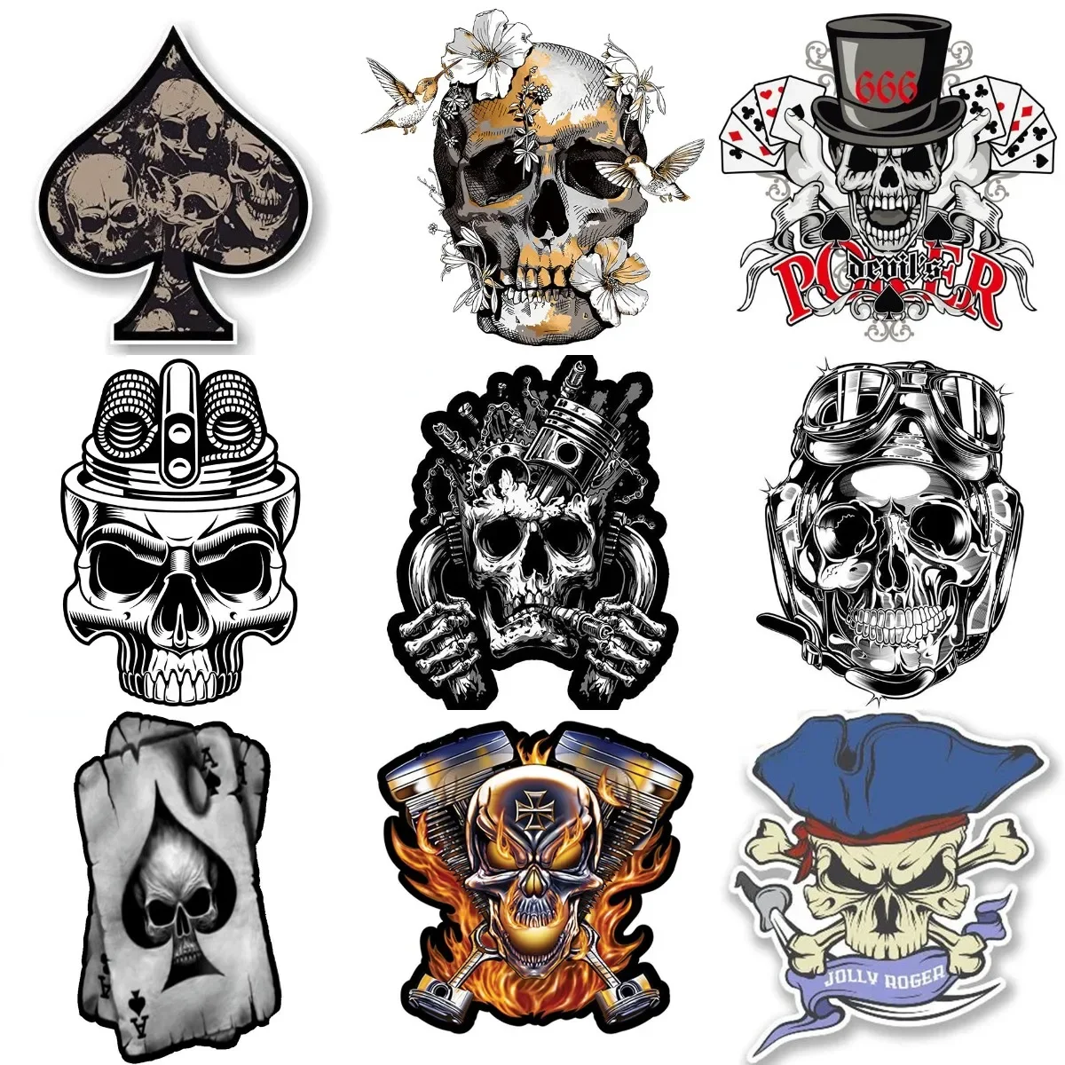 Креативная металлическая наклейка в виде черепа, декор для автомобиля, ноутбука, кемпера и окна