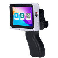 Handheld Mini Printer Portable 12.7mm Inkjet Printer Barcode Date Label Printer Accuracy 1-3 Lines 300-600DPI Adjustable