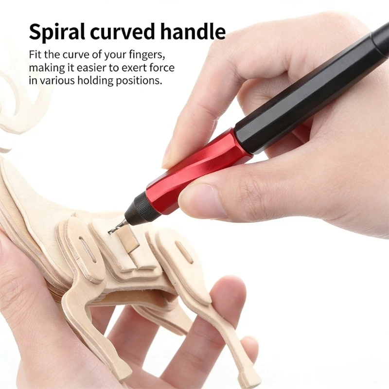 12PF Travel And Lightweight Manual Drill AT-MHD Mobius Hand Drill With Flat Shank Bit For Secure Drilling