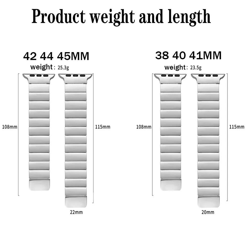 Magnetic steel strip For Apple Watch Ultra band 49mm 8 7 6 5 4 se 45mm 41mm 44mm 40mm Stainless Steel strap for iwatch 42mm 38mm