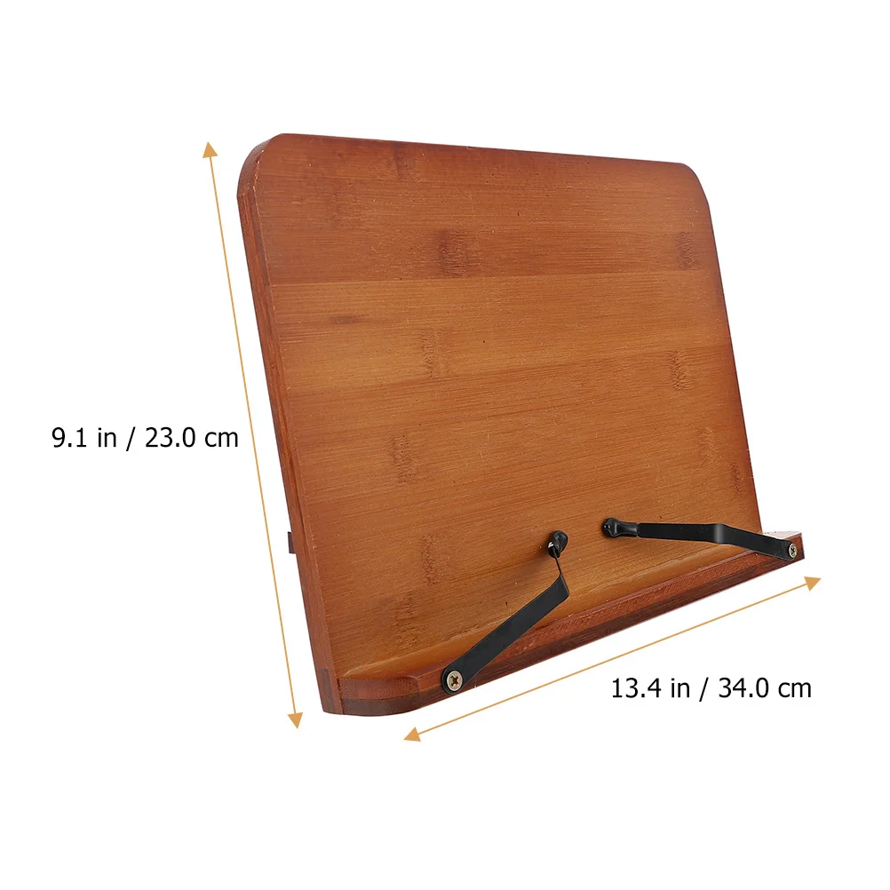 

Lightweight Portable Adjustable Bamboo Reading Stand Tabletop Book Holder for Home Office Classroom Music Score Stand