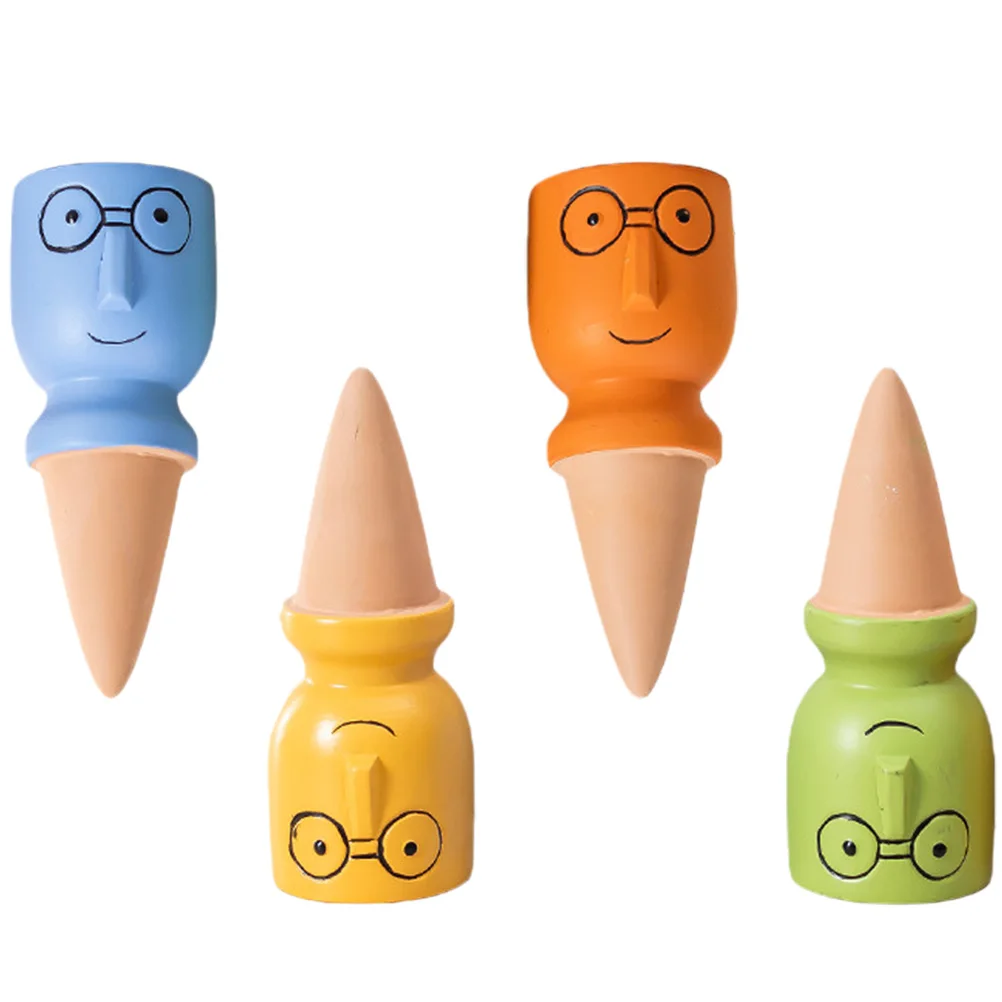 

4Pcs Automatic Flower Device Cartoon Design Self- System Drip Irrigation Tool for Potted Plants