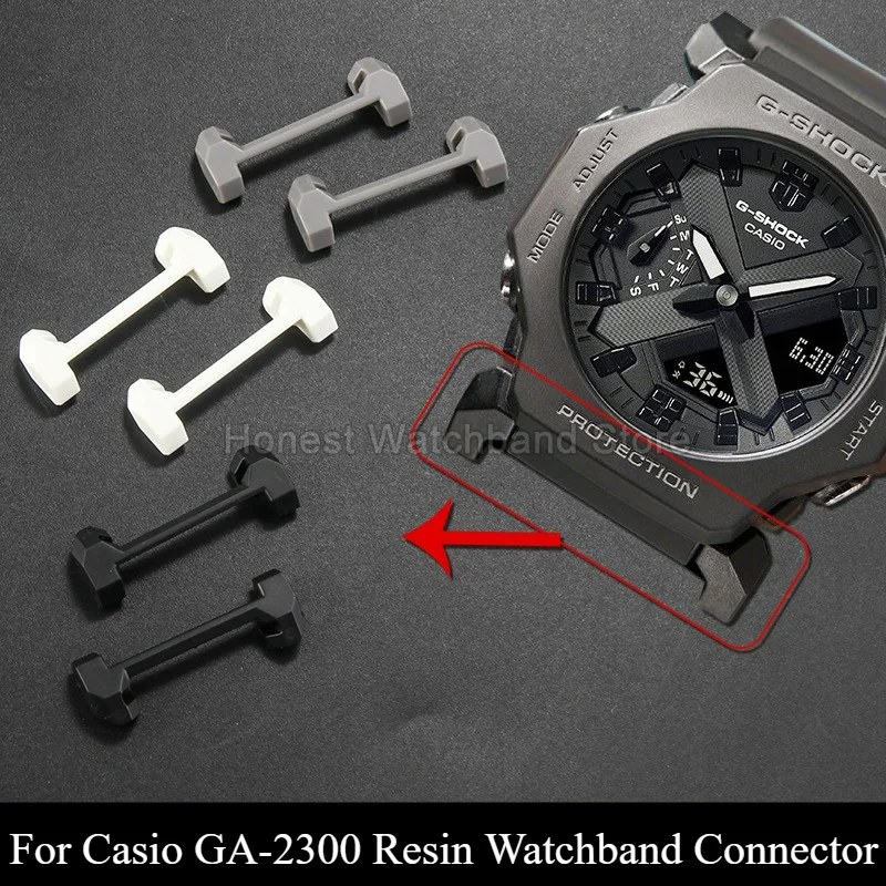 Exquisite 14mm Seamless Full Resin Watchband Converter Accessories for Casio G-SHOCK GA-2300 Silicone Watchband Adapter