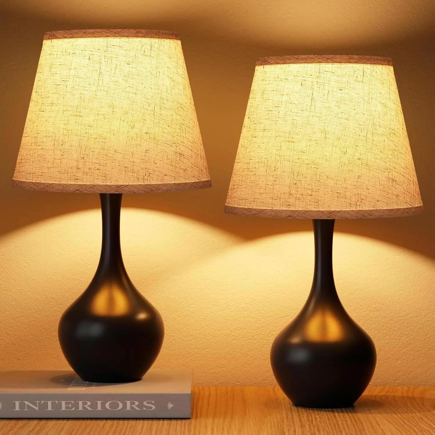 

Набор из 2-х диммируемых сенсорных настольных ламп для спальни, офиса, гостиной с LED-лампочками в комплекте