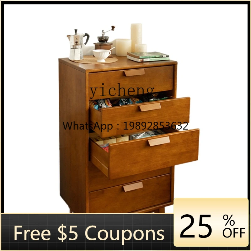 

ZZK Solid Wood Chest of Drawers Modern Minimalist Locker Living Room Bedroom Drawer Storage Cabinet