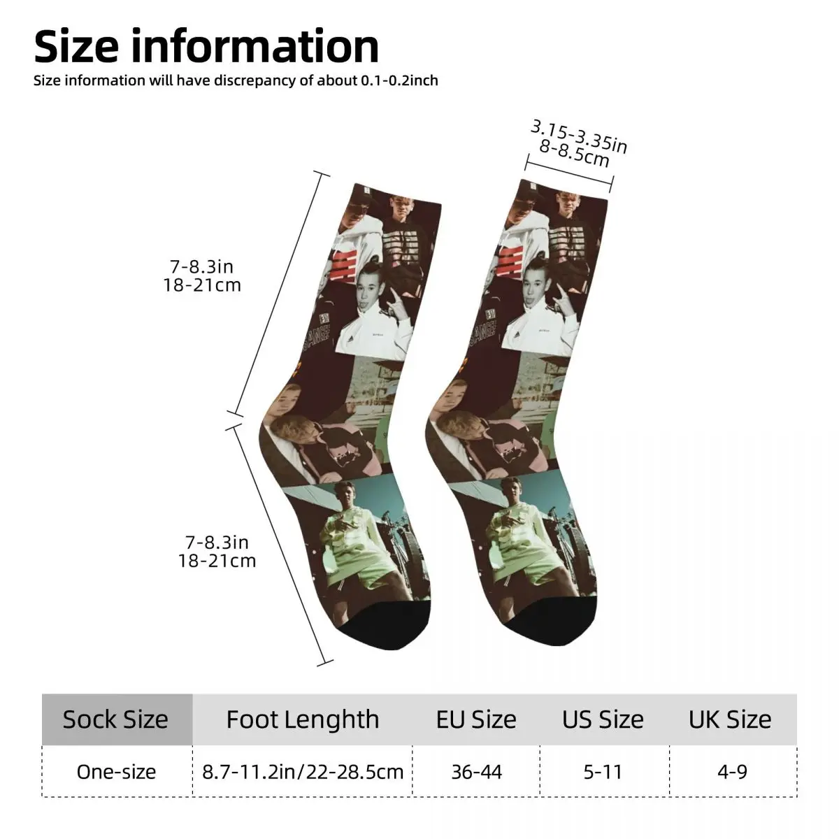 Chaussettes de skateboard absorbant la transpiration pour hommes et femmes, Marcus et Martinus Twin Pop, Hip Hop, Automne, Hiver