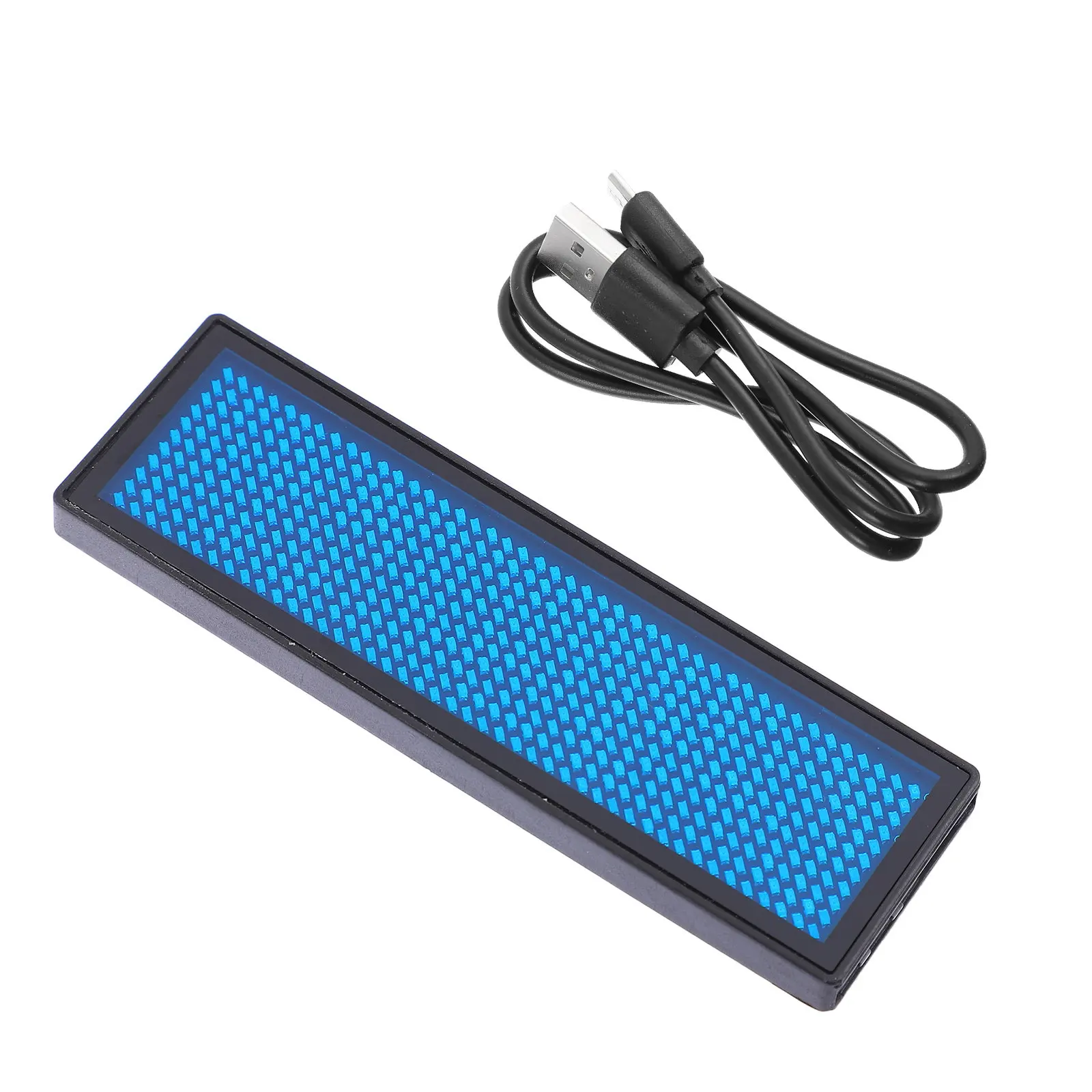 Rechargeable LED Name LED Badge Adjustable Brightness USB Cable Scrolling Programmable Badge for Nightclub Hotel Trade
