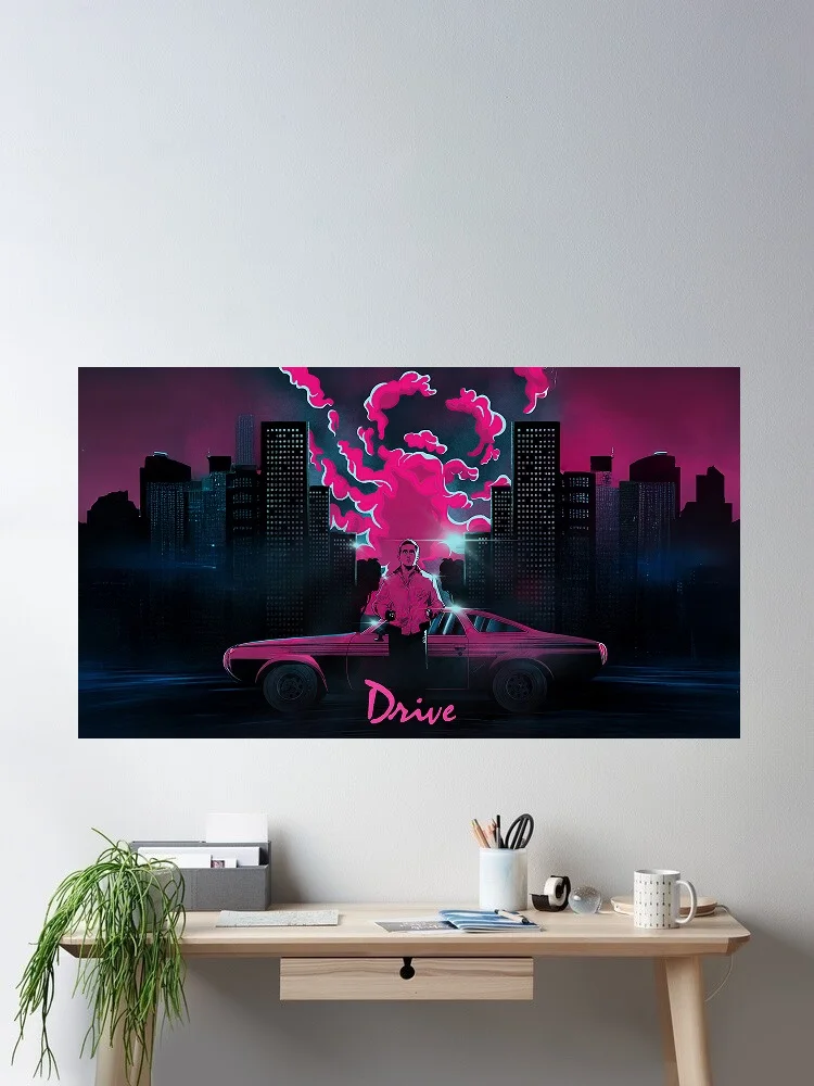 Ryan Gosling Drive Movie, Art Print Canvas Poster, Living Room Decor, Home Wall Picture