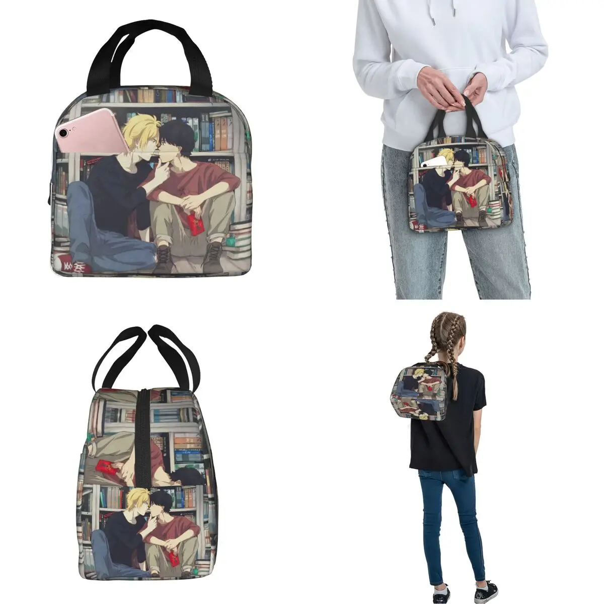 Insulated Lunch Bags Banana Fish Anime Merch Storage Food Box New Thermal Cooler Bento Box For School