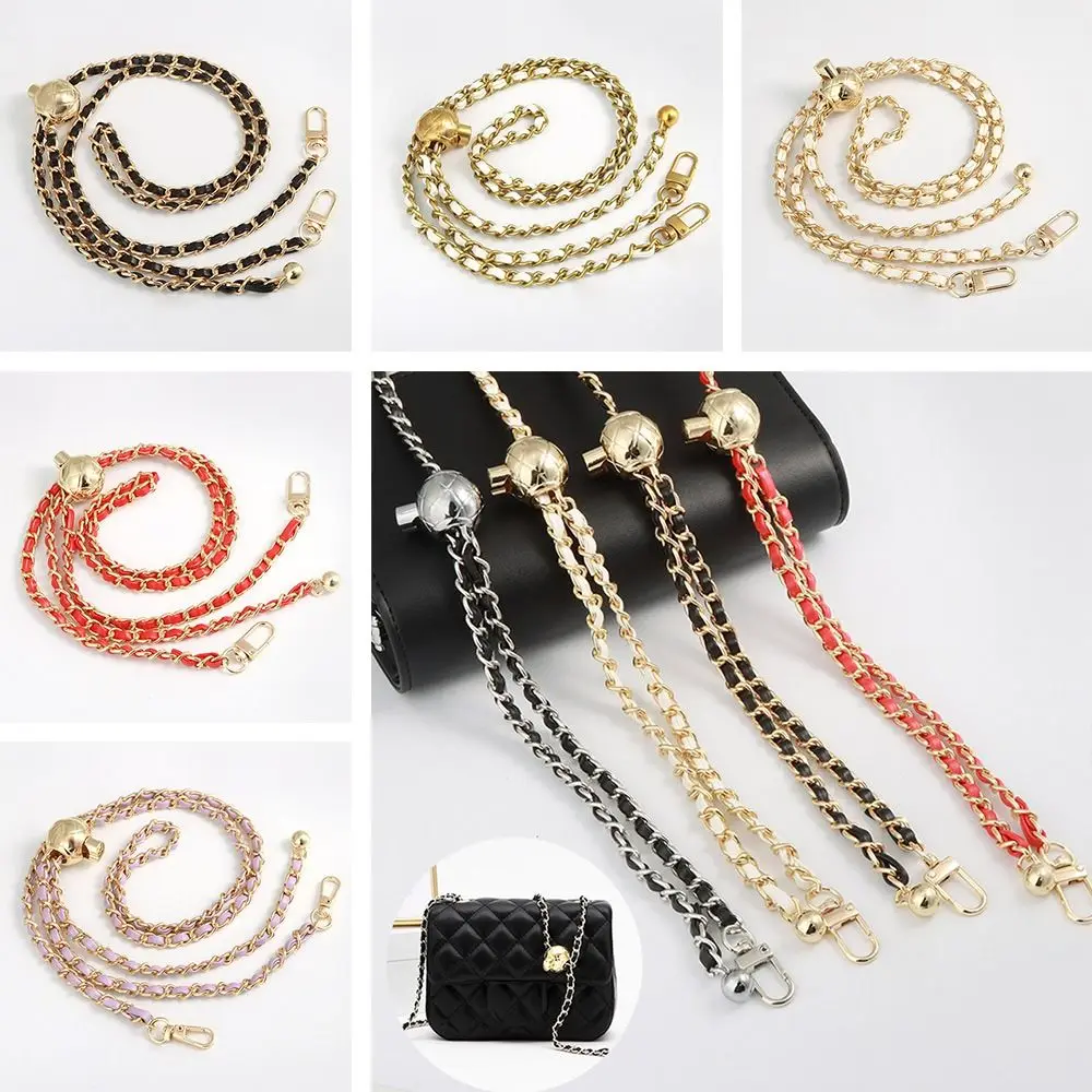 New Metal Bag Chain Non-fading Chain Replacement Shoulder Strap Golden Balls Chain Adjustable Length Strap