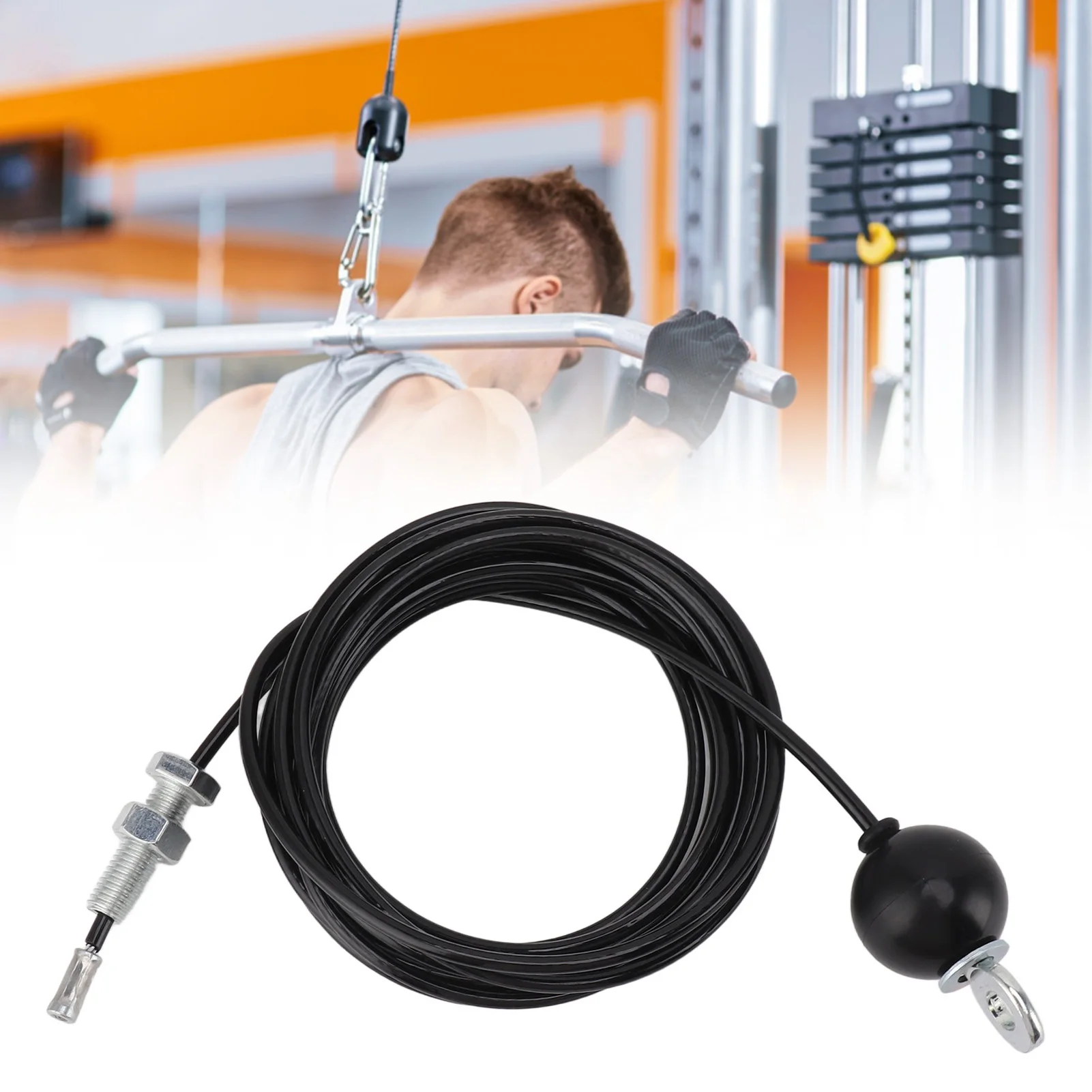 Adjustable Pulley Cable Pulley Cable Heavy Duty Fitness Pulley System Cable Adjustable Steel Wire Rope for Gym Home Exercise