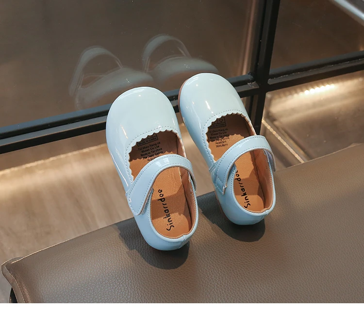 Girls Soft Bottom Multi-color Leather Spring Autumn New Baby Girl Bright Color Leather England Style Breathable Princess Shoes