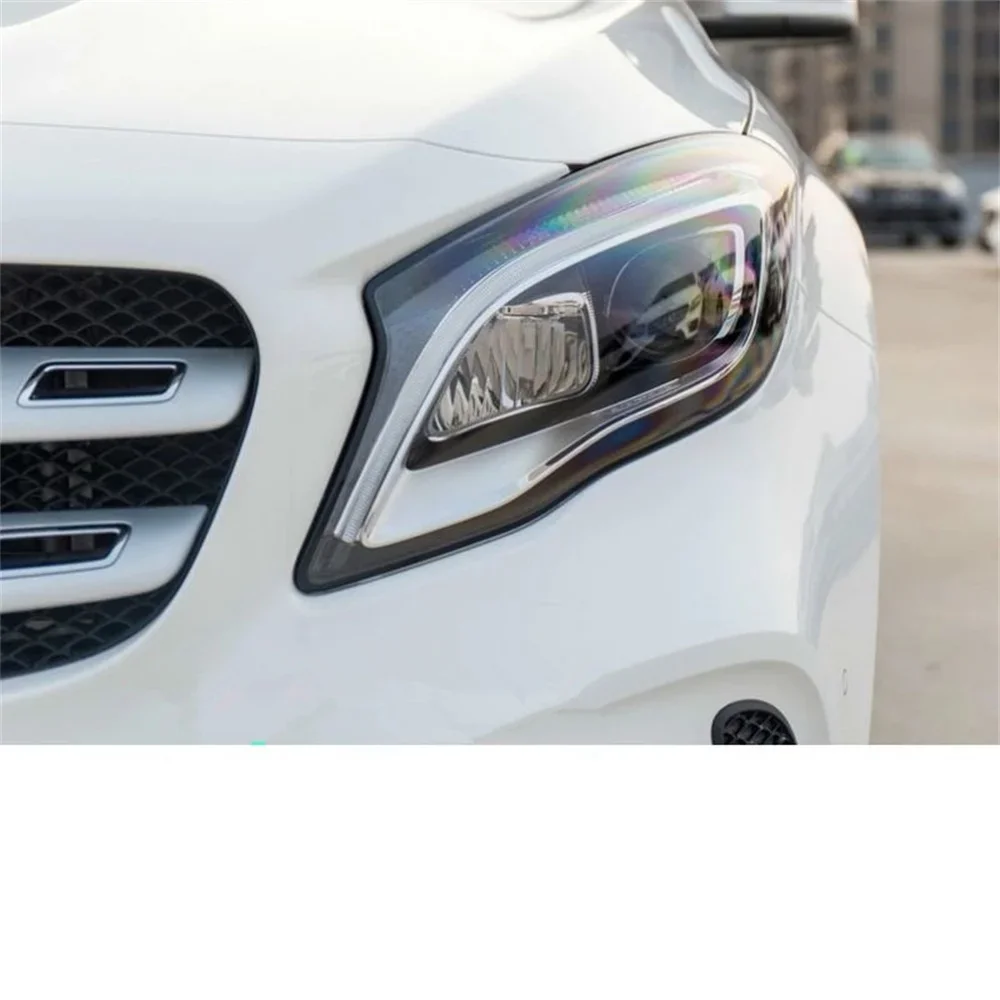 HTTCY For Benz W156 GLA200 GLA220 GLA260 2018 2019 2020 front Car Headlight Cover Lens Shell Lampcover Lampshade Headlamp