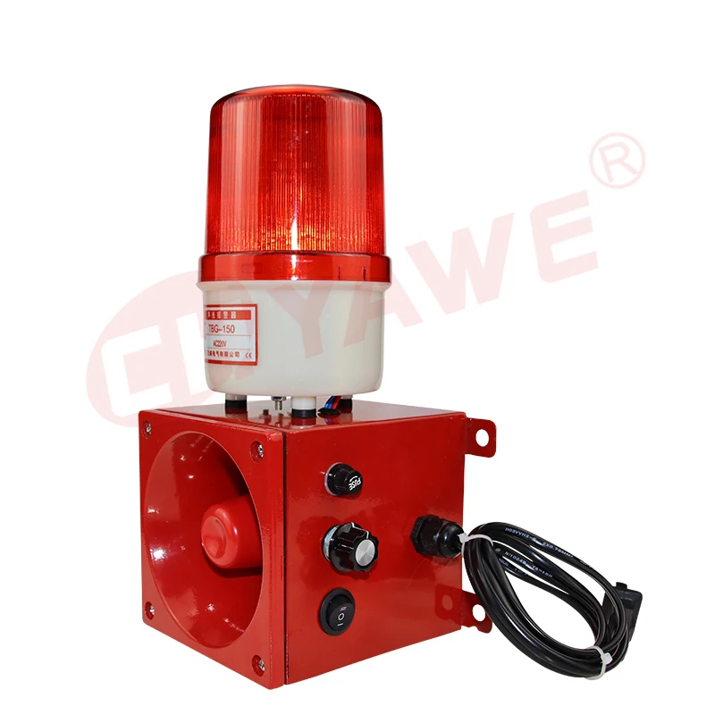 

Adjustable Siren Alarm Speaker IP65 Waterproof with Big Horn and Lamp Portable for Marine Crane
