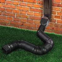 Retractable Rain Gutter Downspout Extensions Rainwater Drainage Adjustable Drain Downspout Extender with Screws 4