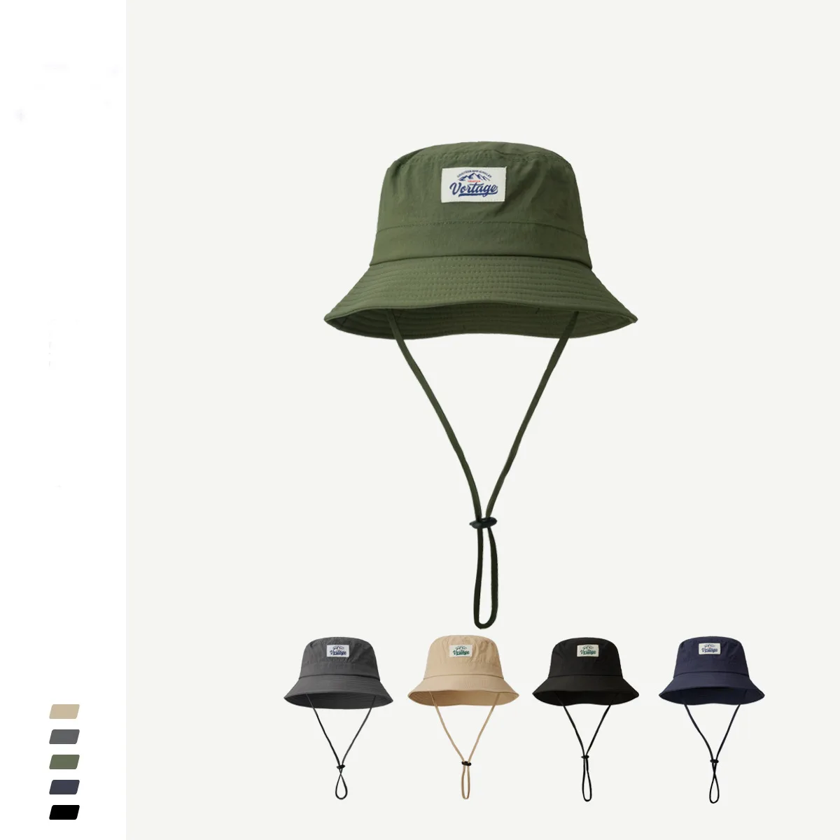 

Outdoor Quick-Drying Bucket Hat Women's Summer Breathable Thin Drawstring Sun-Proof Bucket Hat Men's Fashion