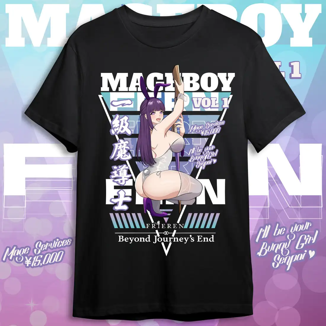 

MageBoy Fern Shirt Unisex Anime T-Shirt 100%Cotton Manga Tee Anime Girls Cute Style Comic-Con Surrounding Funny T-Shirts