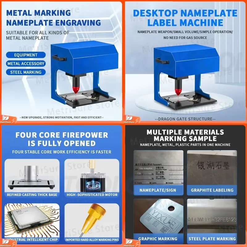 Touch Laser Engraving for Metal Nameplates License Plates Logos Serial Numbers Barcodes Painting Marking