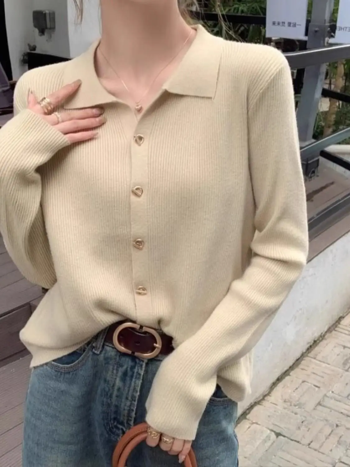 

Long Sleeve Shirts Womens Satin Ruffled Slim Fit Turn Down Collar Feminine Romantic Elegant Preppy Youthful Spring Look