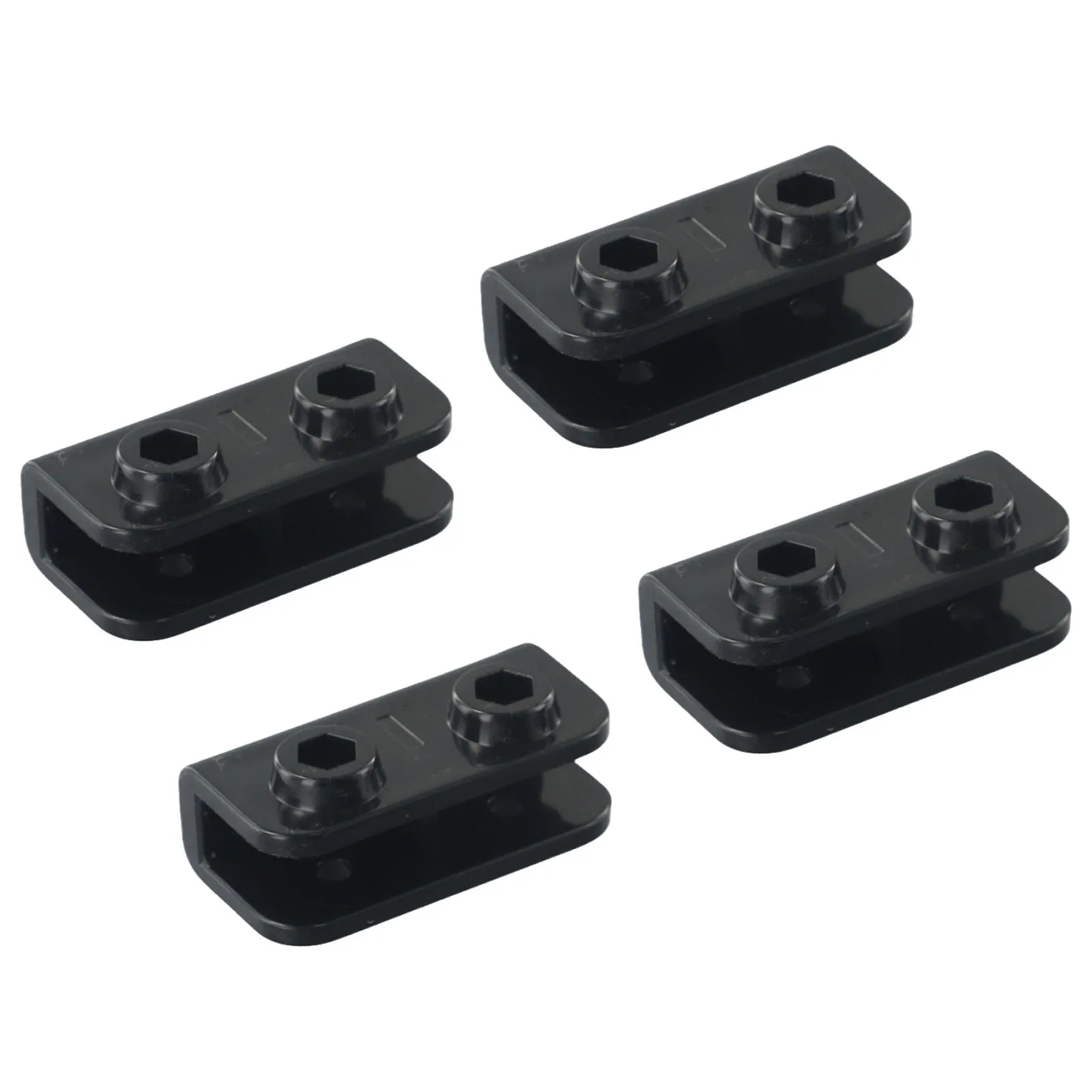 Spare Parts for Popup Gazebo, 4Pcs Rectangular Bracket Set, Black Color, 2 Way Type, Compatible with Tent Gazebo
