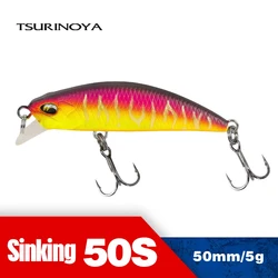 TSURINOYA 50S Sinking Minnow Fishing Lure DW63 50mm 5g Trout Ajing Ligh Game Minnow Wobbler Artificial Hard Baits Crankbait