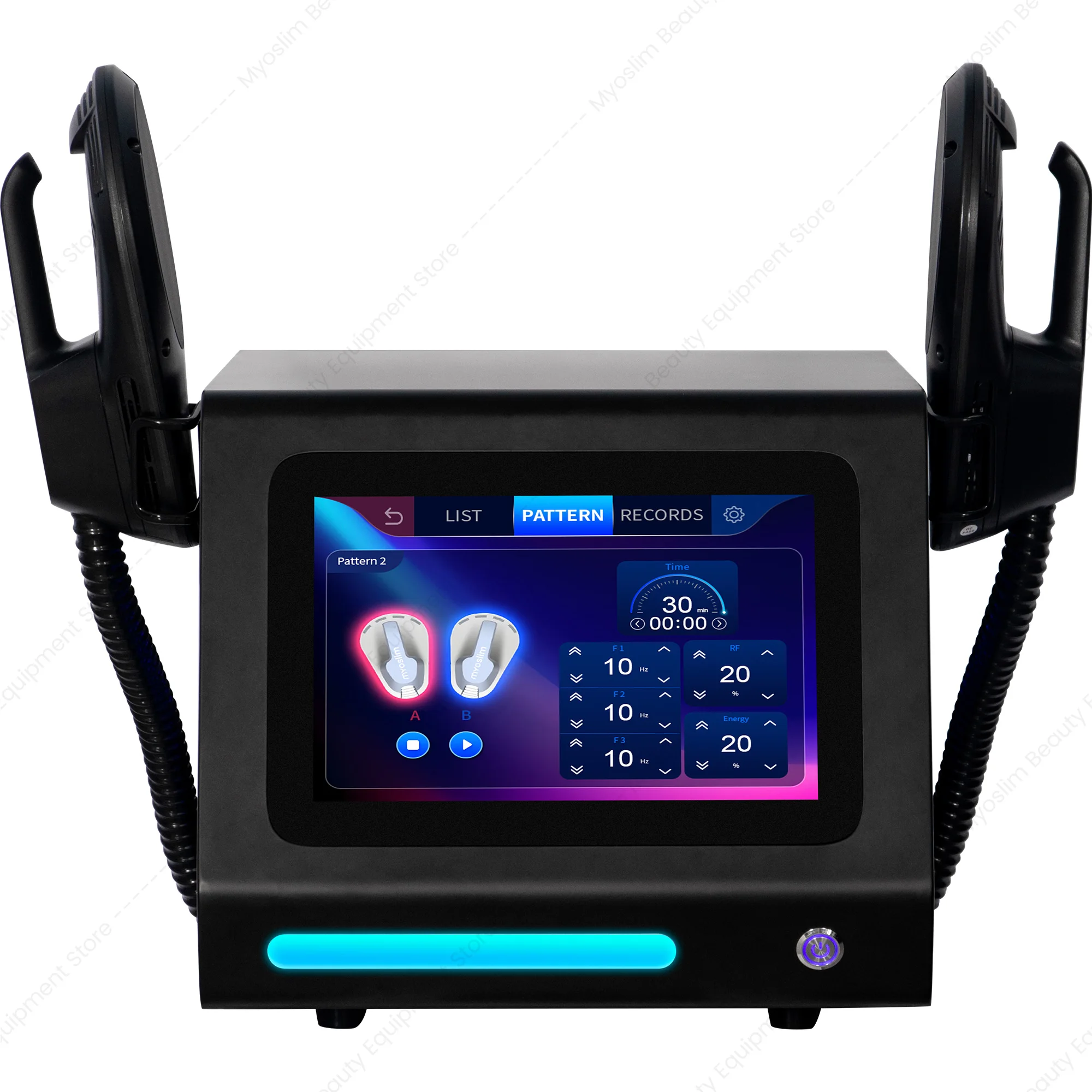 Dual Handpieces MYOslim HI‑EMT Beauty Machine Muscle Gain Fat Loss Buttock Lifting Non Surgical Body Contouring Salon Equipment